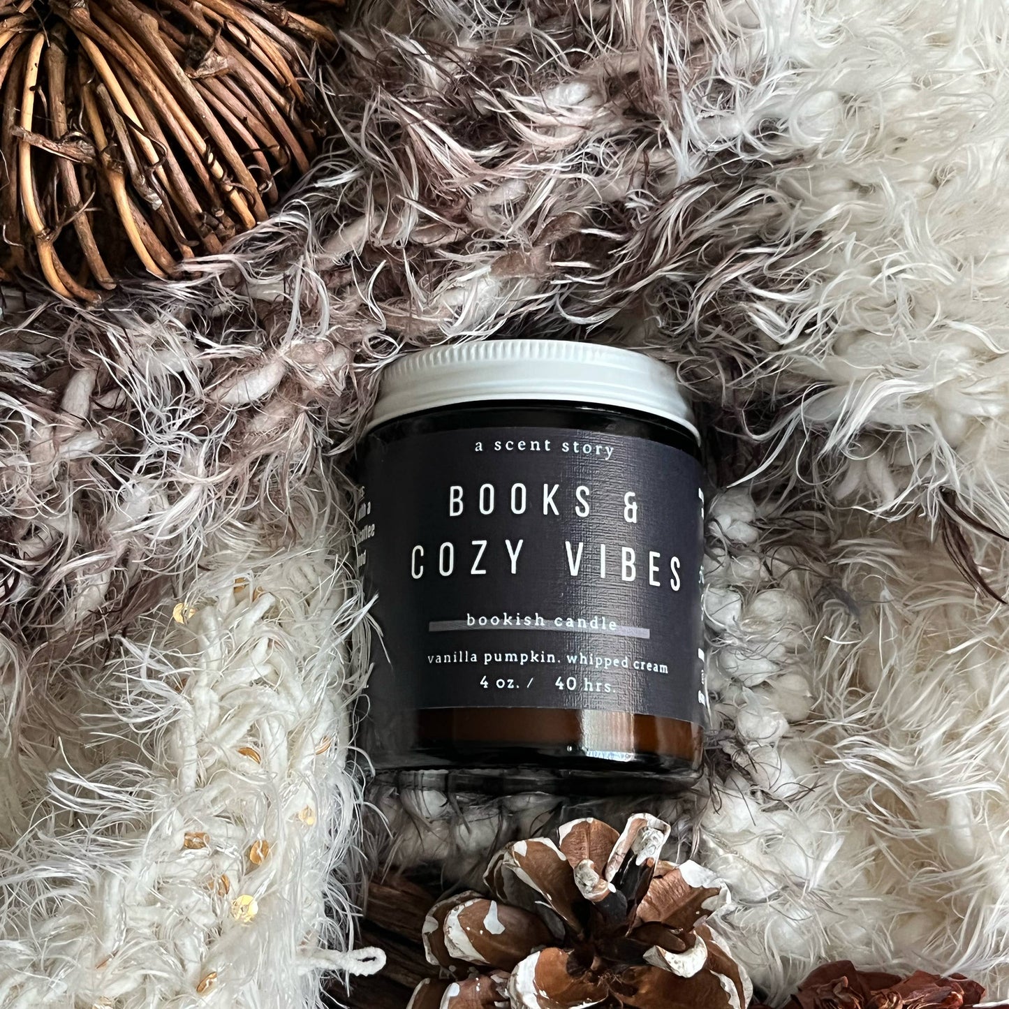 Books & Cozy Vibes - Bookish Candle | Book Themed Candle