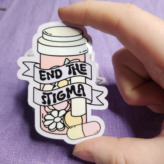 End The Stigma Mental Health Sticker