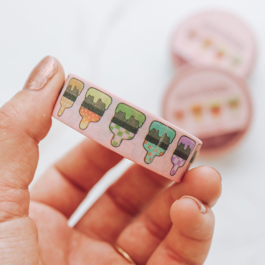 Artist Brushes Glitter Washi Tape