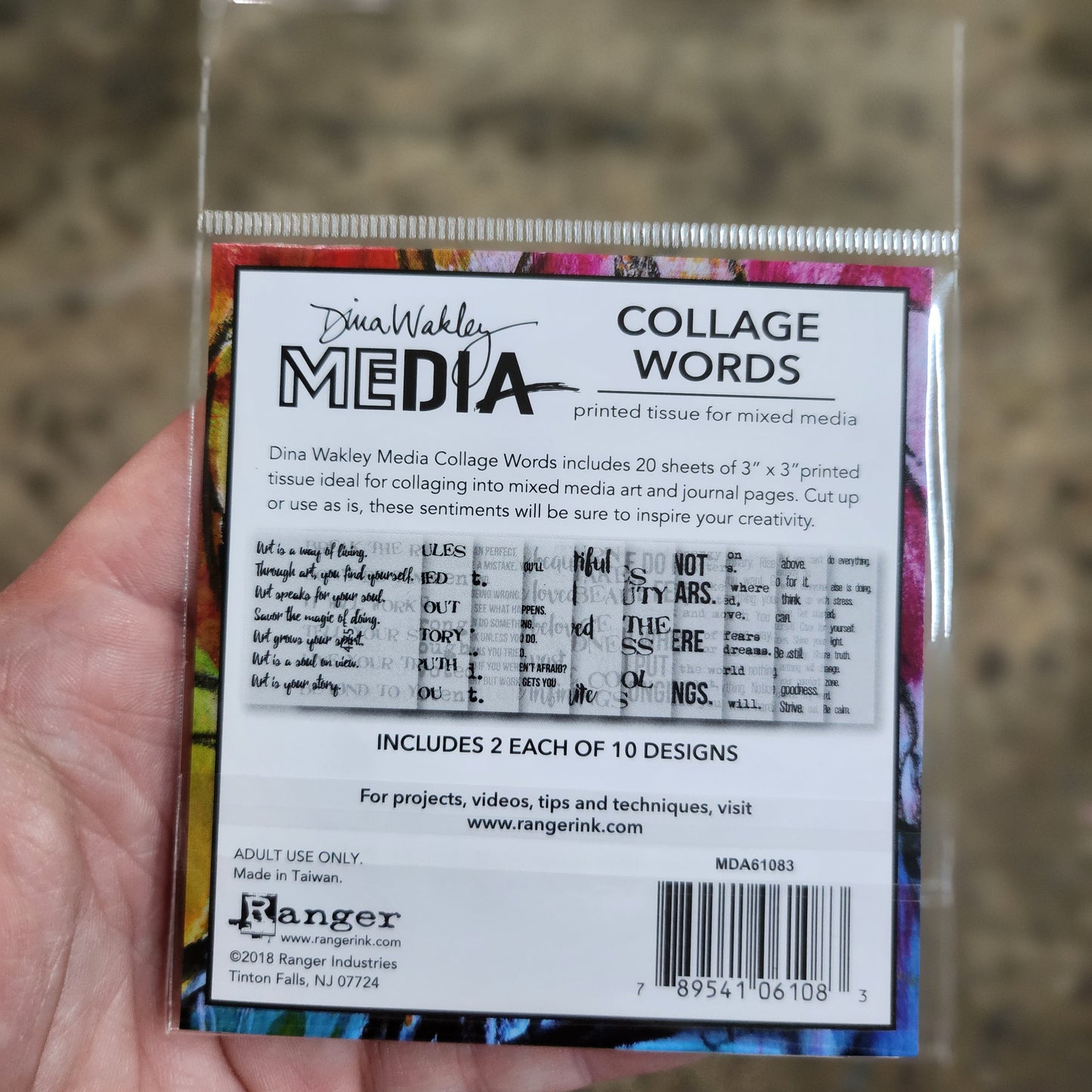 Dina Wakley Collage Words