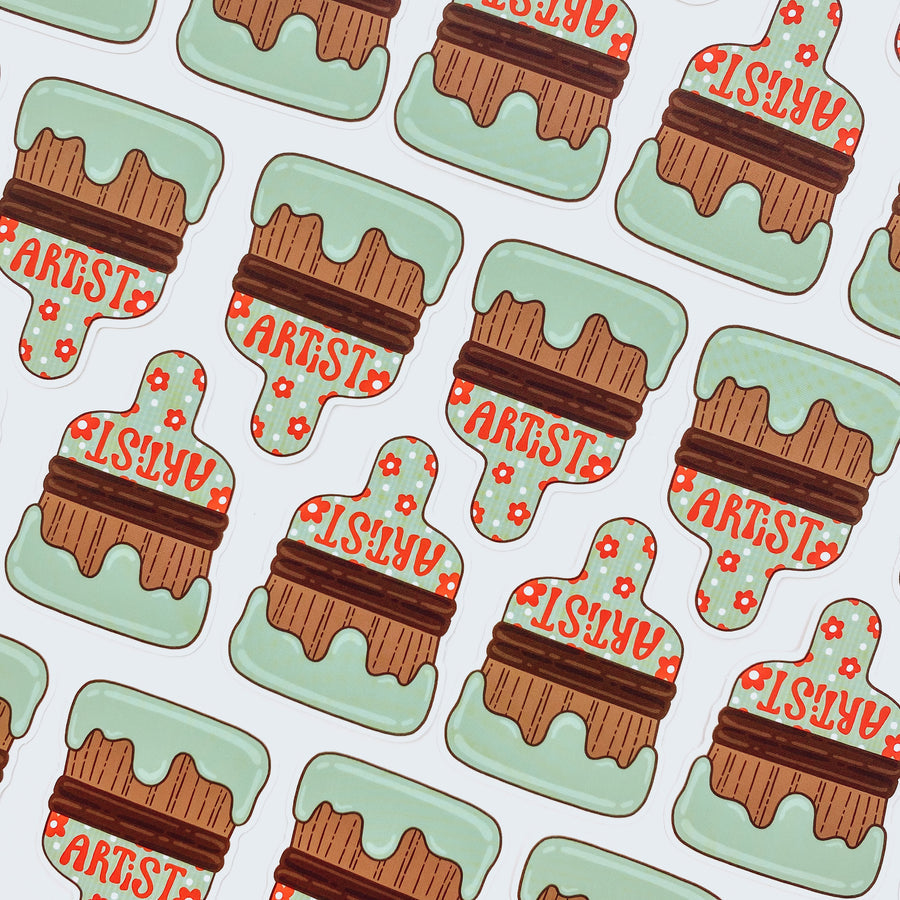 Artist Paintbrush Sticker