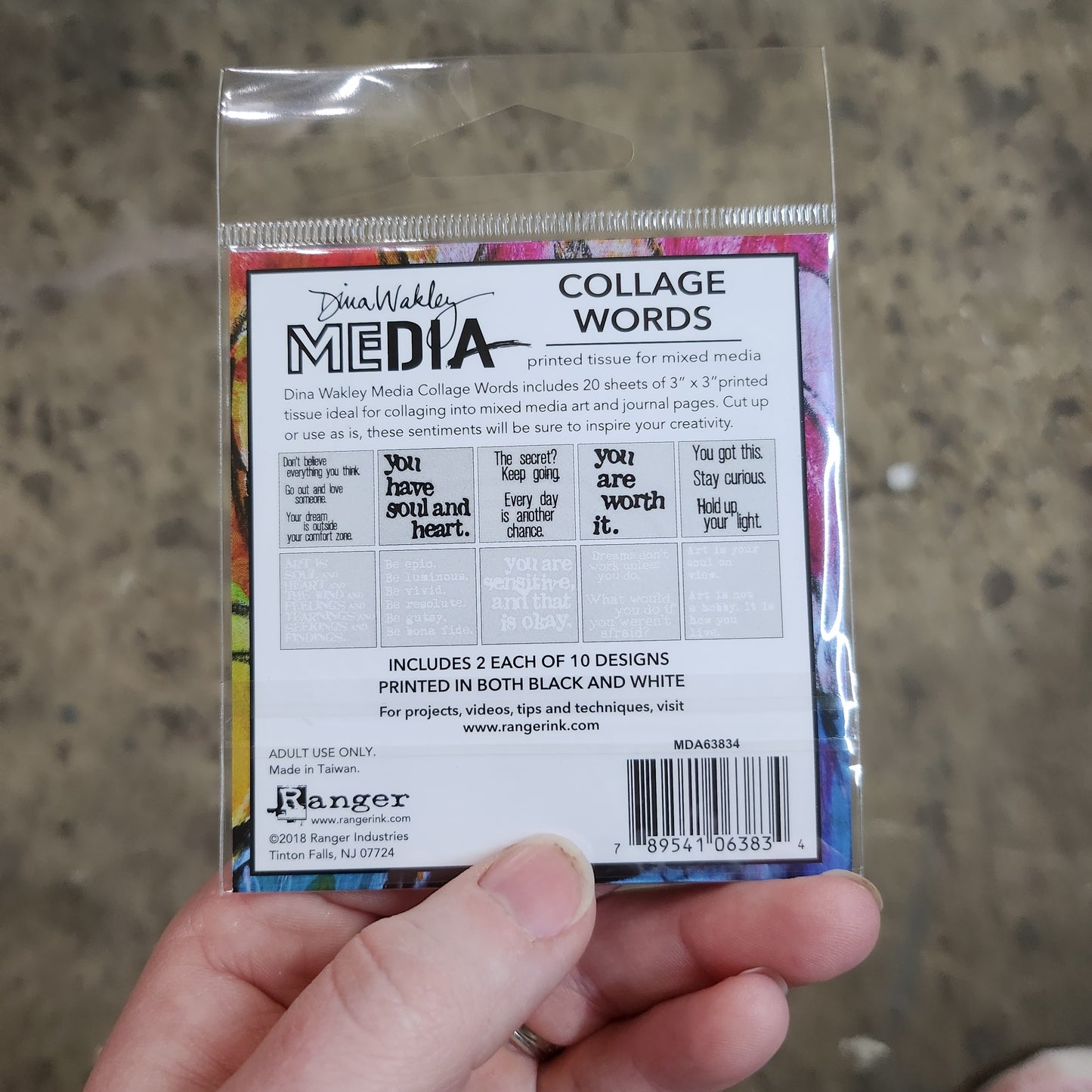 Dina Wakley Collage Words