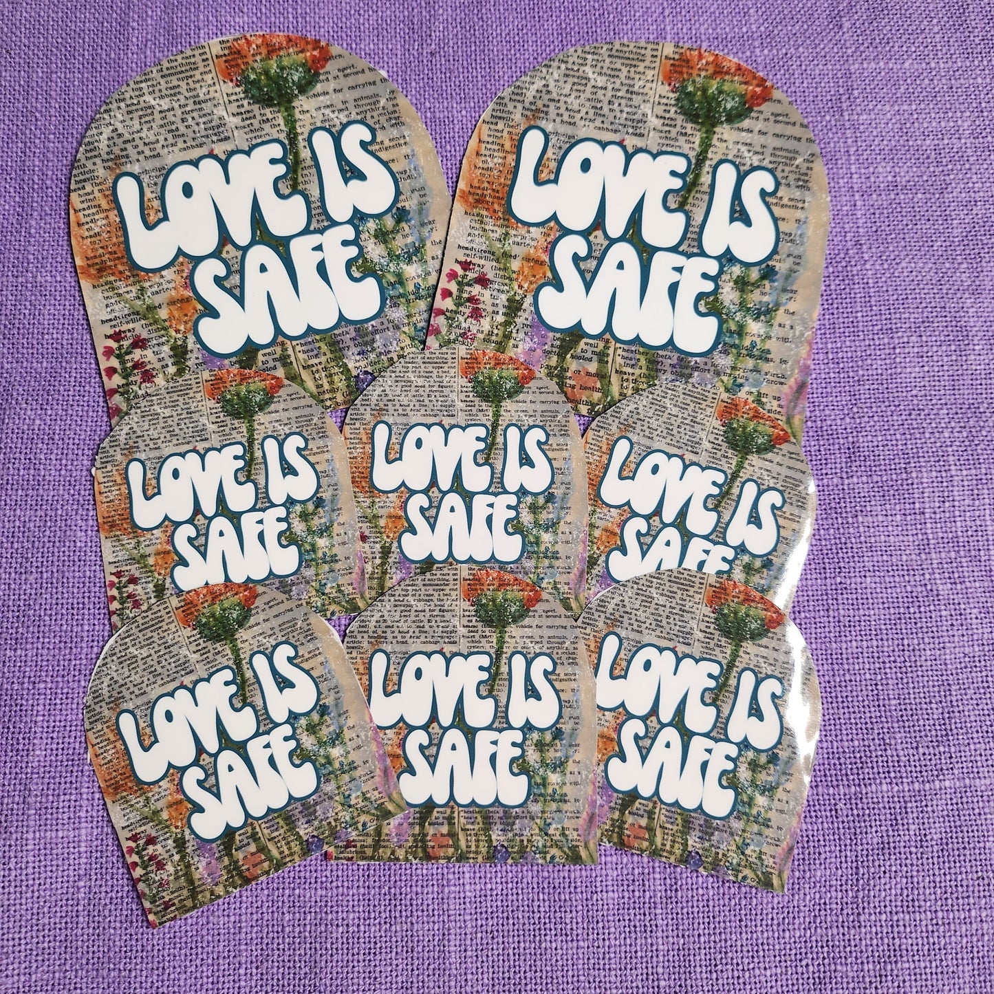 Love Is Safe Floral Sticker