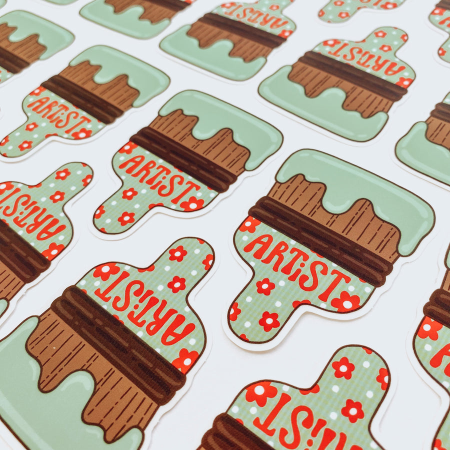 Artist Paintbrush Sticker