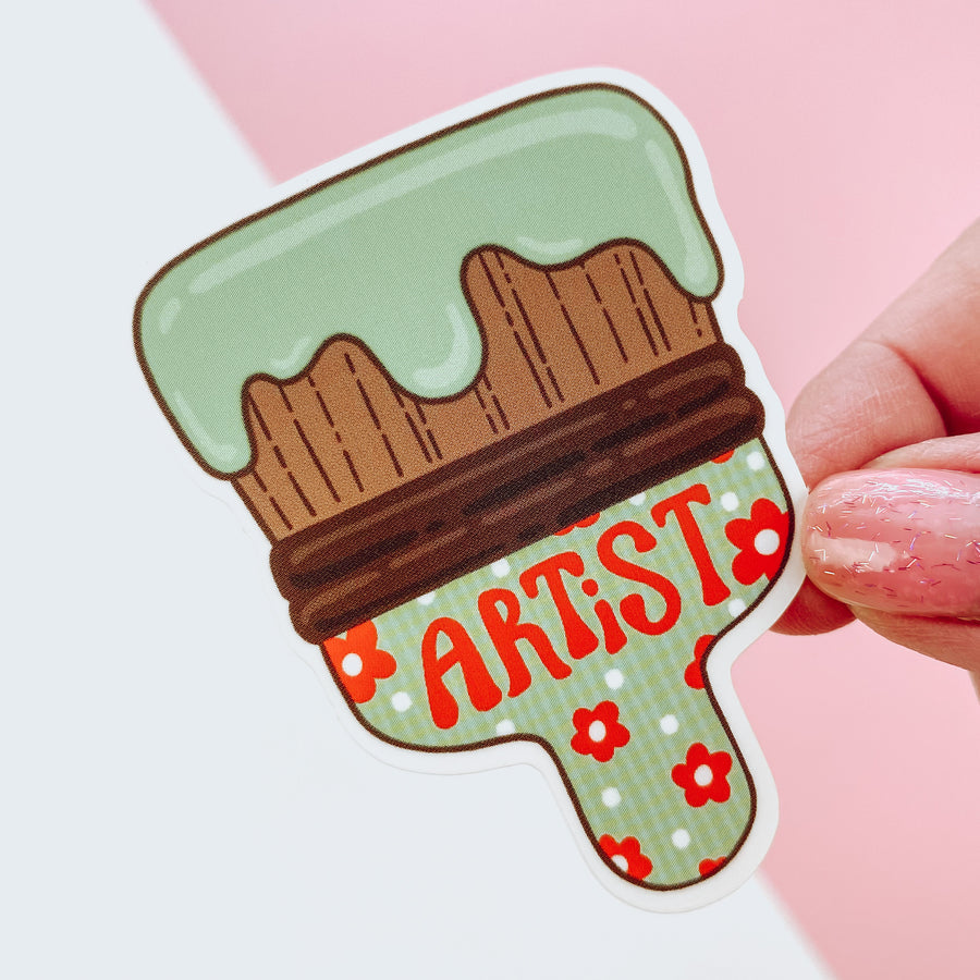 Artist Paintbrush Sticker