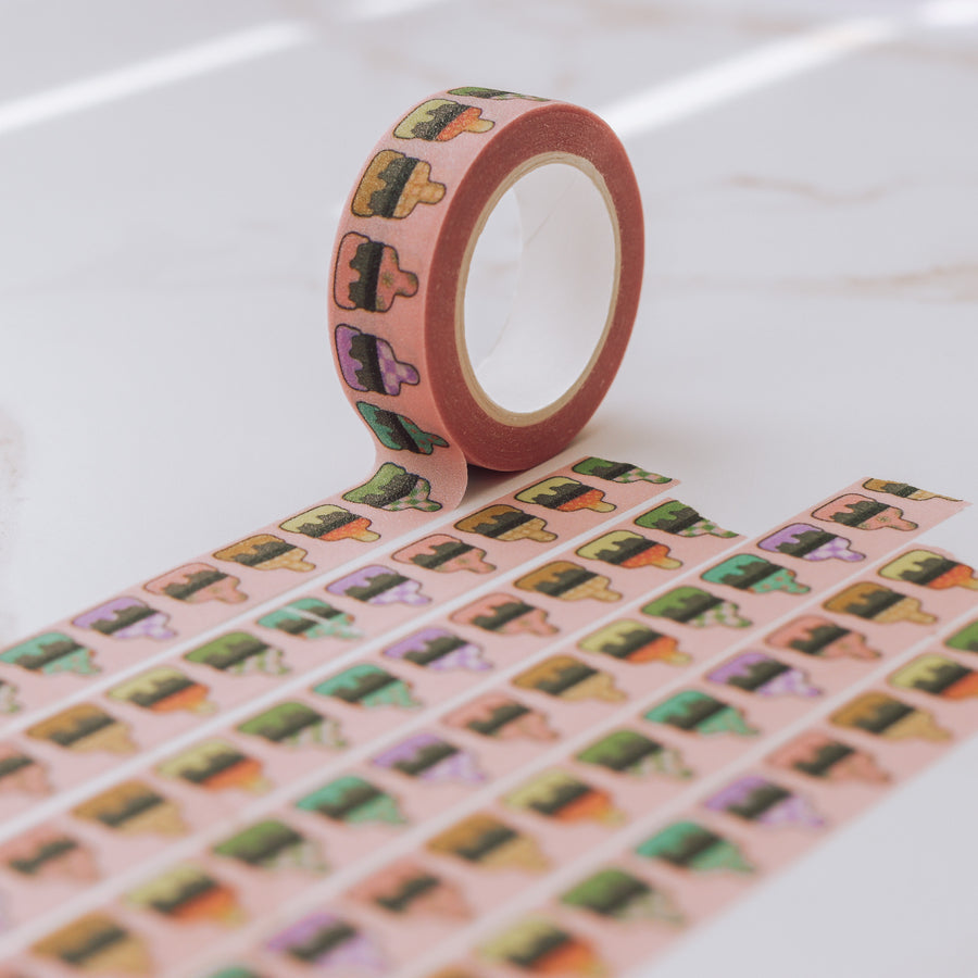Artist Brushes Glitter Washi Tape