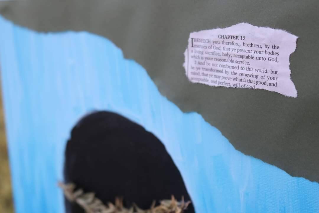 Renewed Mind Romans 12 2 Mixed Media Collage Canvas Home Decor