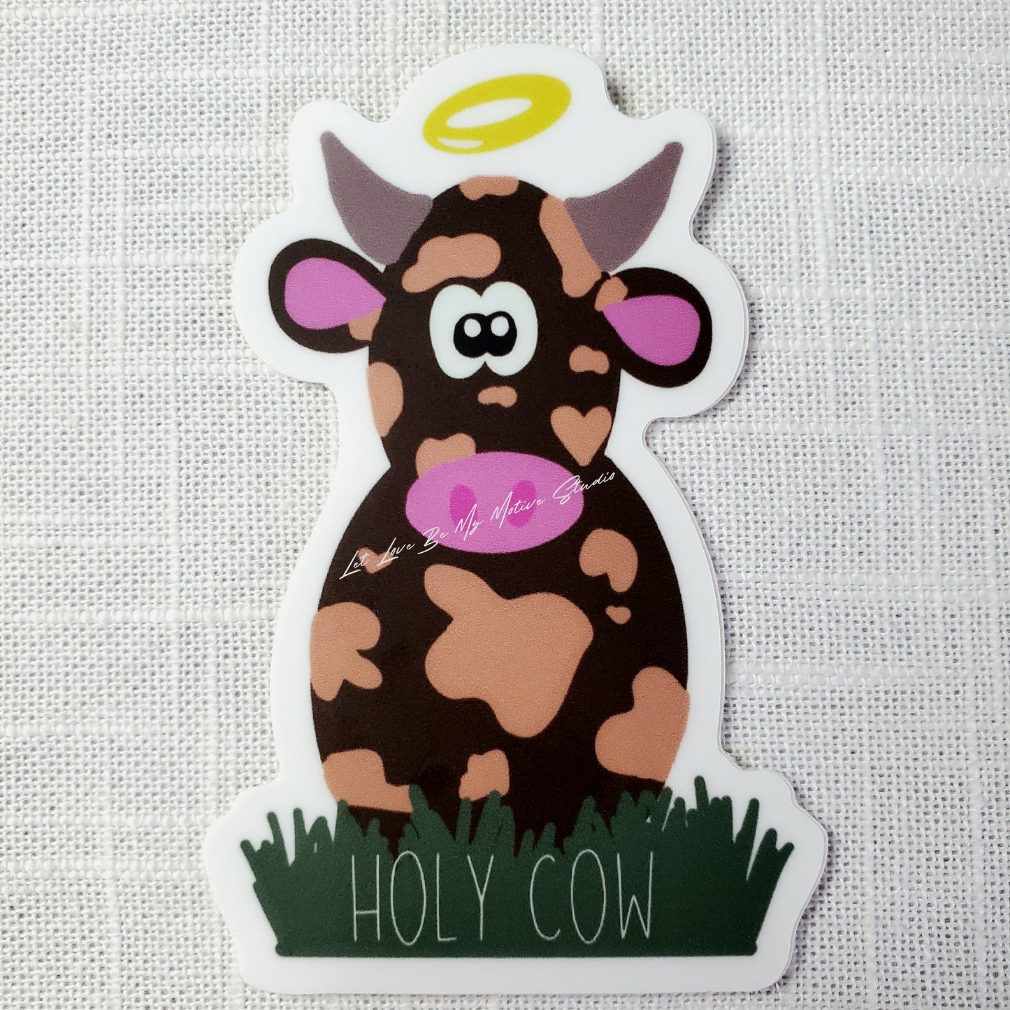 Holy Cow Funny Christian Pun Sticker