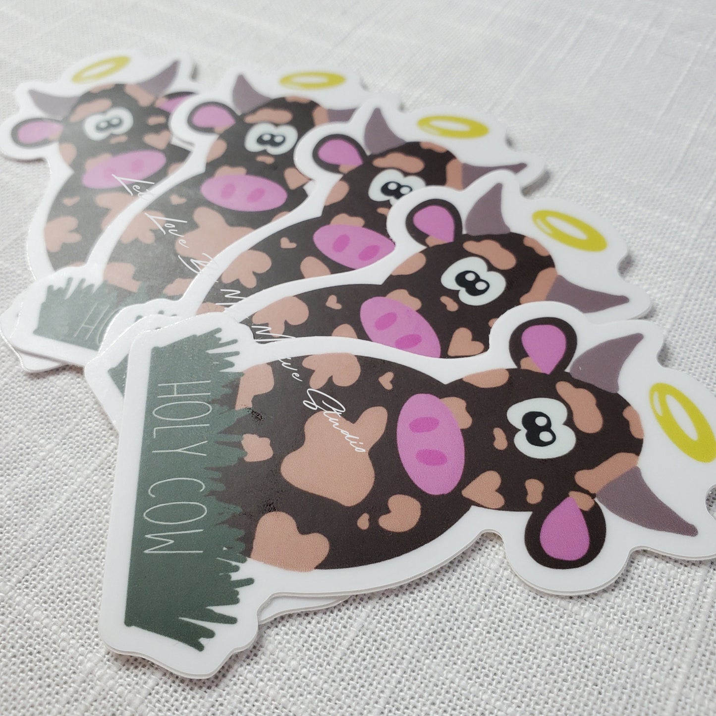 Holy Cow Funny Christian Pun Sticker