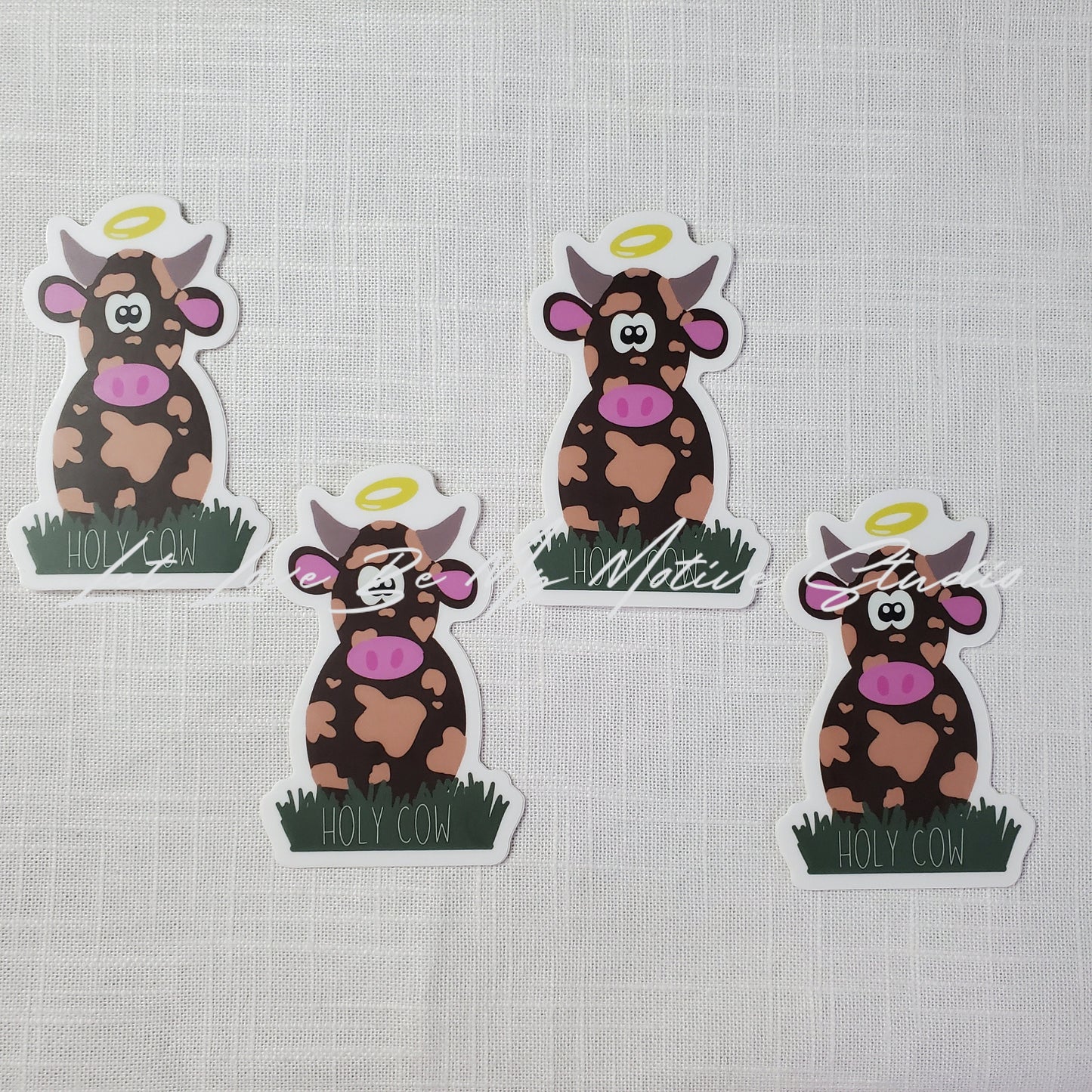 Holy Cow Funny Christian Pun Sticker