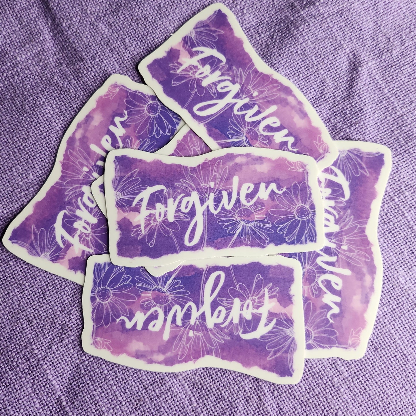 Forgiven Scripture Sticker, Forgiveness Bible Verse Sticker, Child of God Sticker