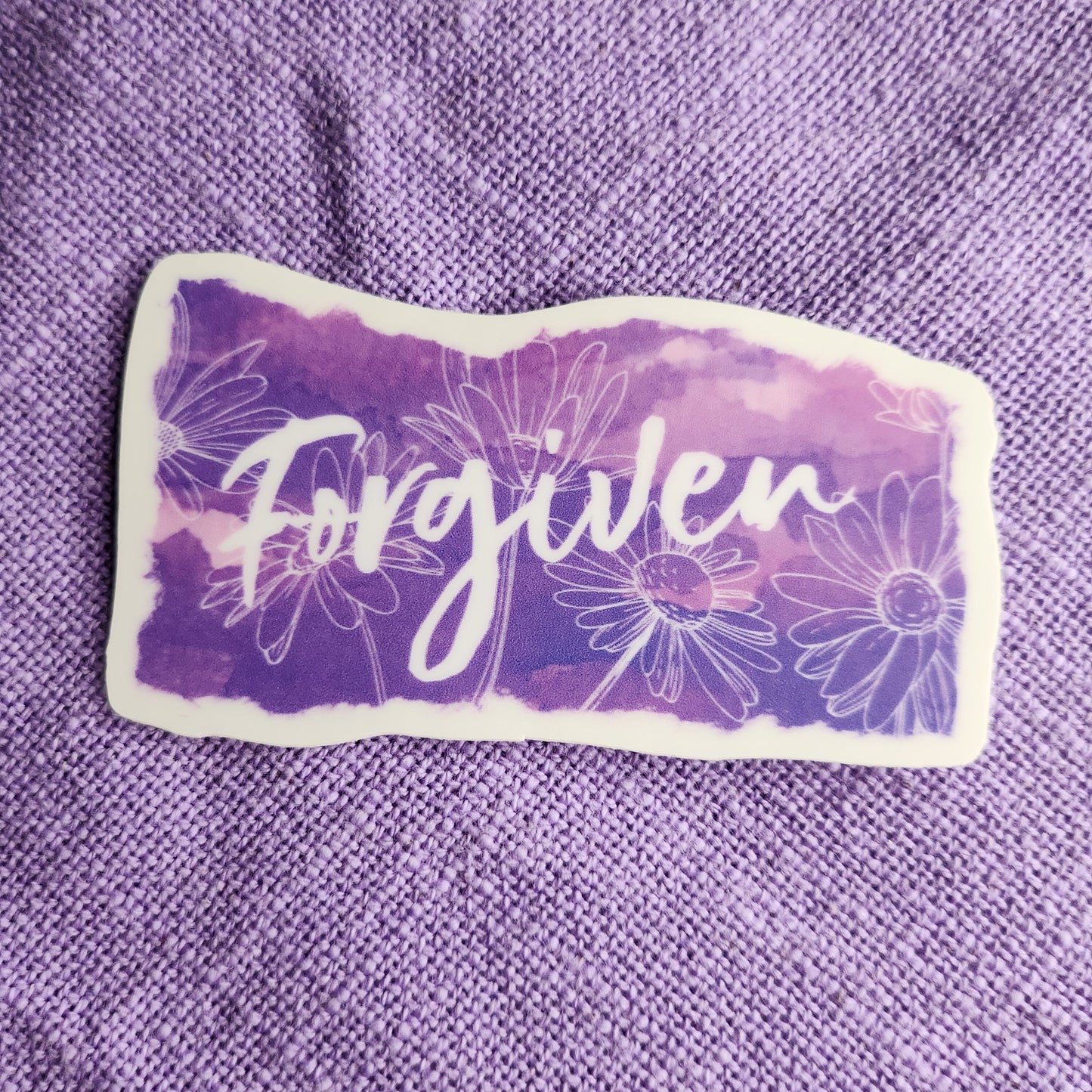 Forgiven Scripture Sticker, Forgiveness Bible Verse Sticker, Child of God Sticker