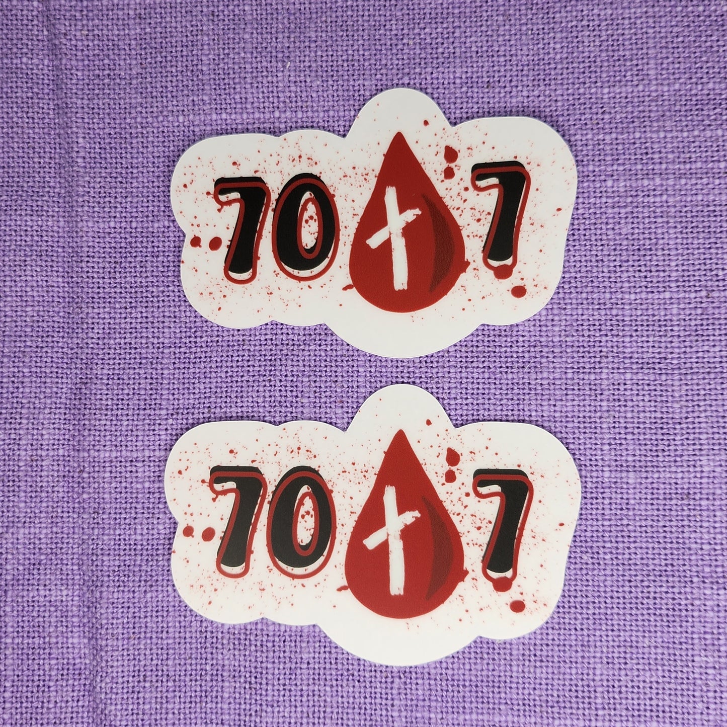 Forgiveness Sticker, Seventy Times Seven, Mental Health Sticker, Healing Sticker, Matthew 18 Clear Vinyl Sticker