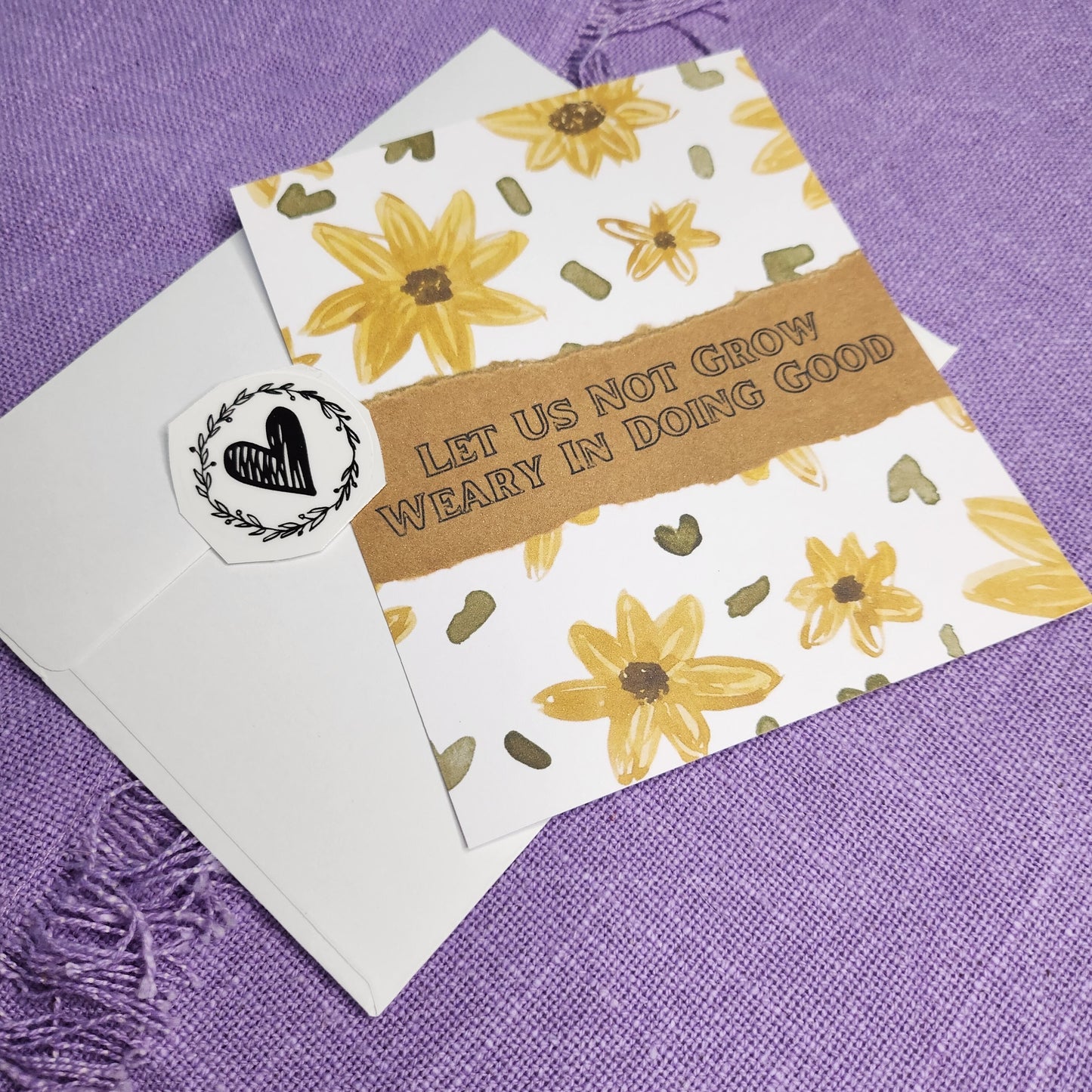 Galatians 6 9 Card, Don't Grow Weary In Doing Good Card, Reap A Harvest Card, Christian Stationery