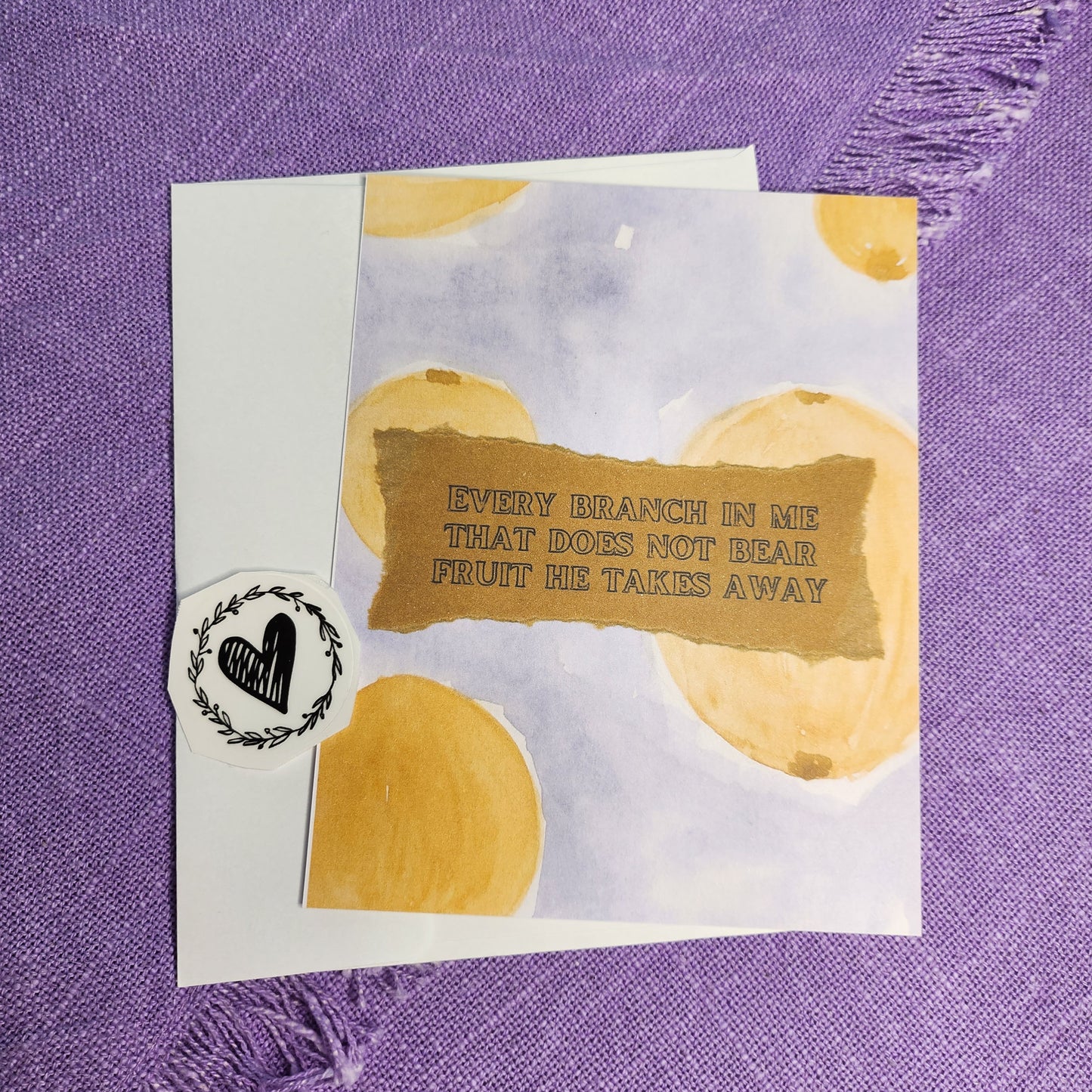 John 15 2 Card, Remain In Me Greeting Card, Pruning Card, Fruitfulness Card, John 15 Stationery