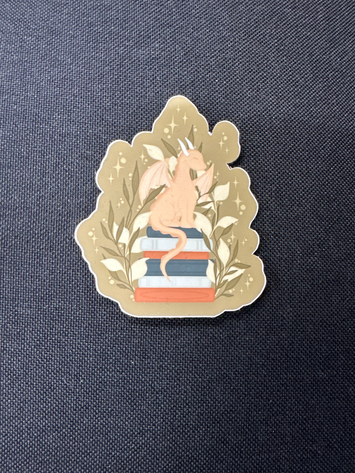 Bookish Dragon Waterproof Vinyl Sticker