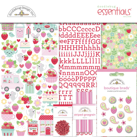 Doodlebug Design Inc | Berry Sweet | 12x12 Doodlebug Essentials Page Kit