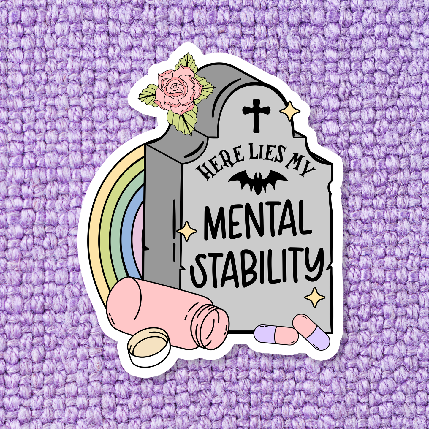 Dark Humor Funny Mental Health Waterproof Vinyl Sticker