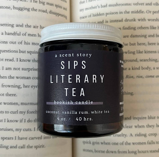 Sips Literary Tea -  Bookish Candle | Book Themed Candle