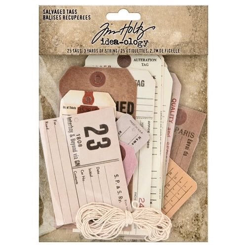 Tim Holtz Idea-ology SALVAGED TAGS Embellishments