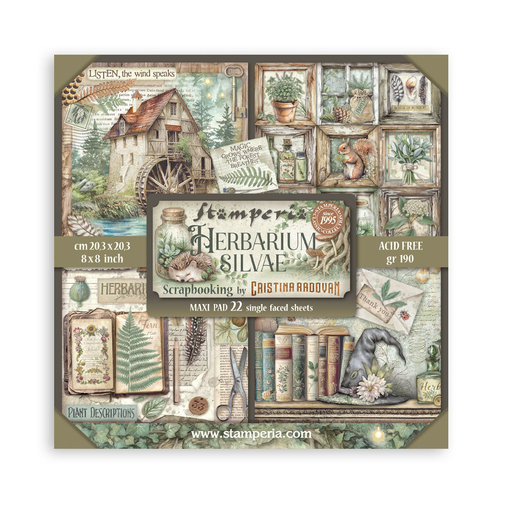 Stamperia | Herbarium Silvae | Maxi Pad | 8x8
