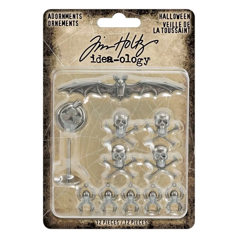 Tim Holtz Idea-Ology Metal Adornments 12/Pkg