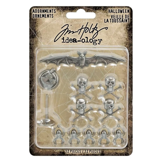 Tim Holtz Idea-Ology Metal Adornments 12/Pkg