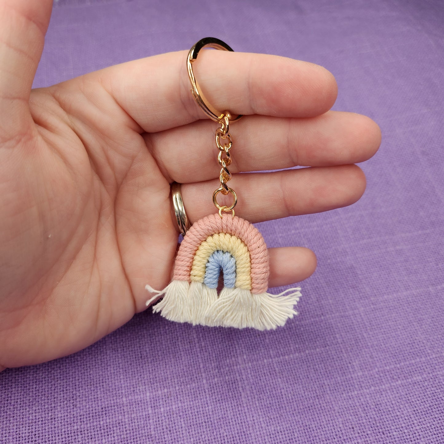 Boho Style Rainbow Keychain