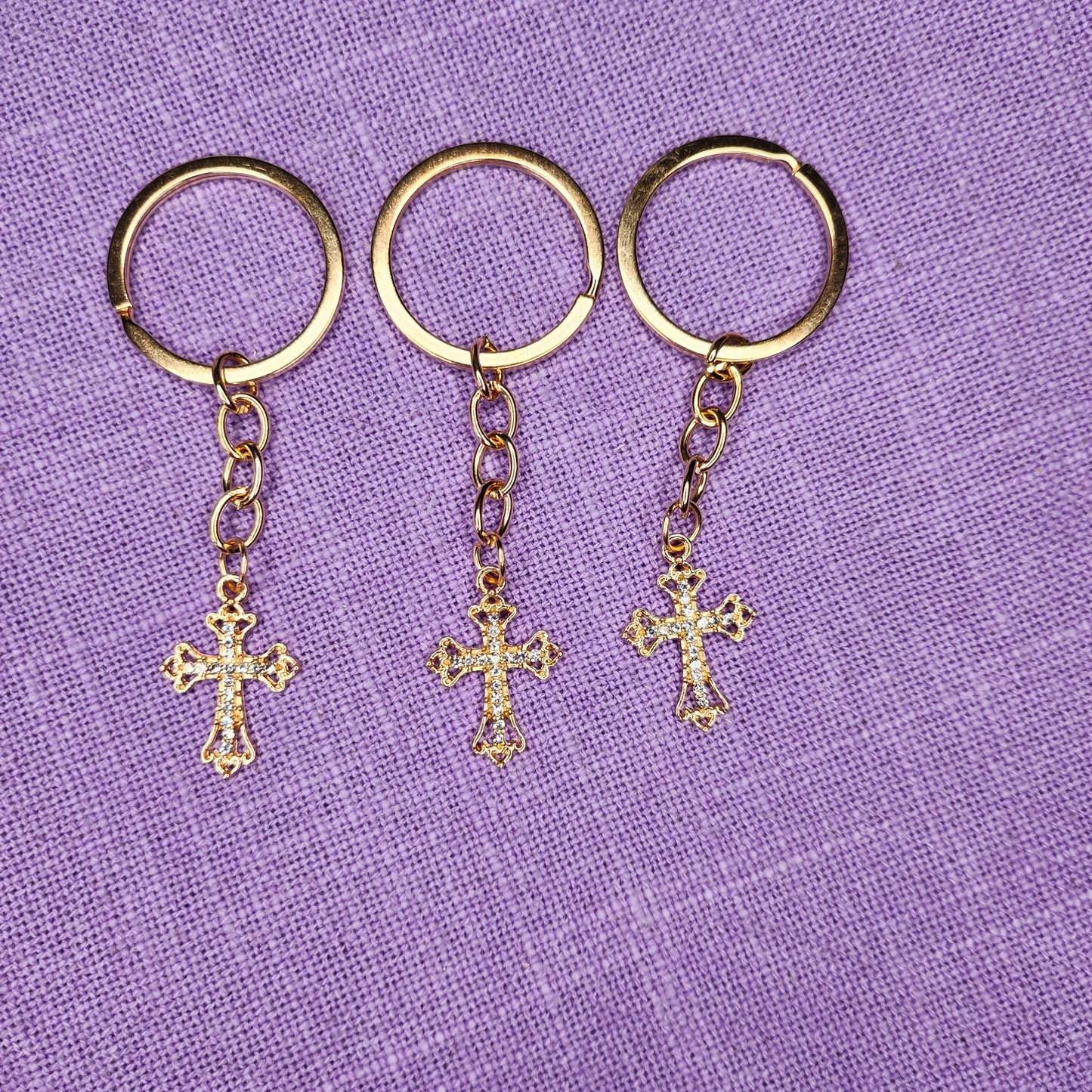 Rosegold Cross Keychain