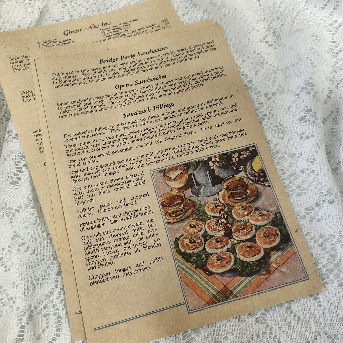 Faux Recipe Ephemera