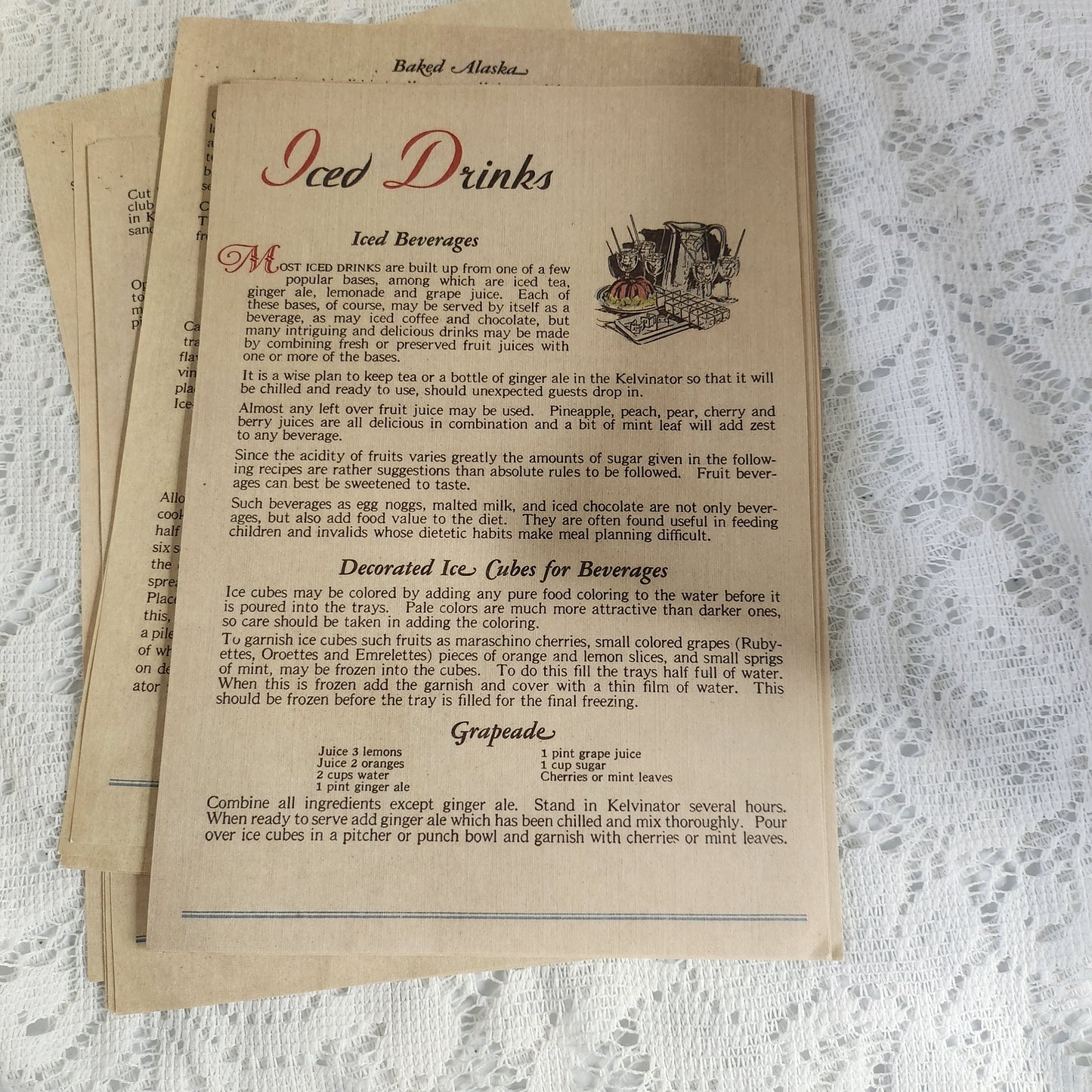 Faux Recipe Ephemera