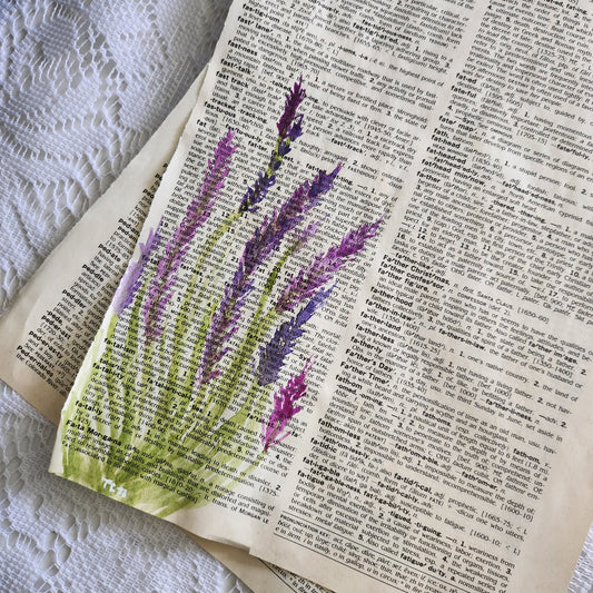 Lavender Dictionary Sheets Prints