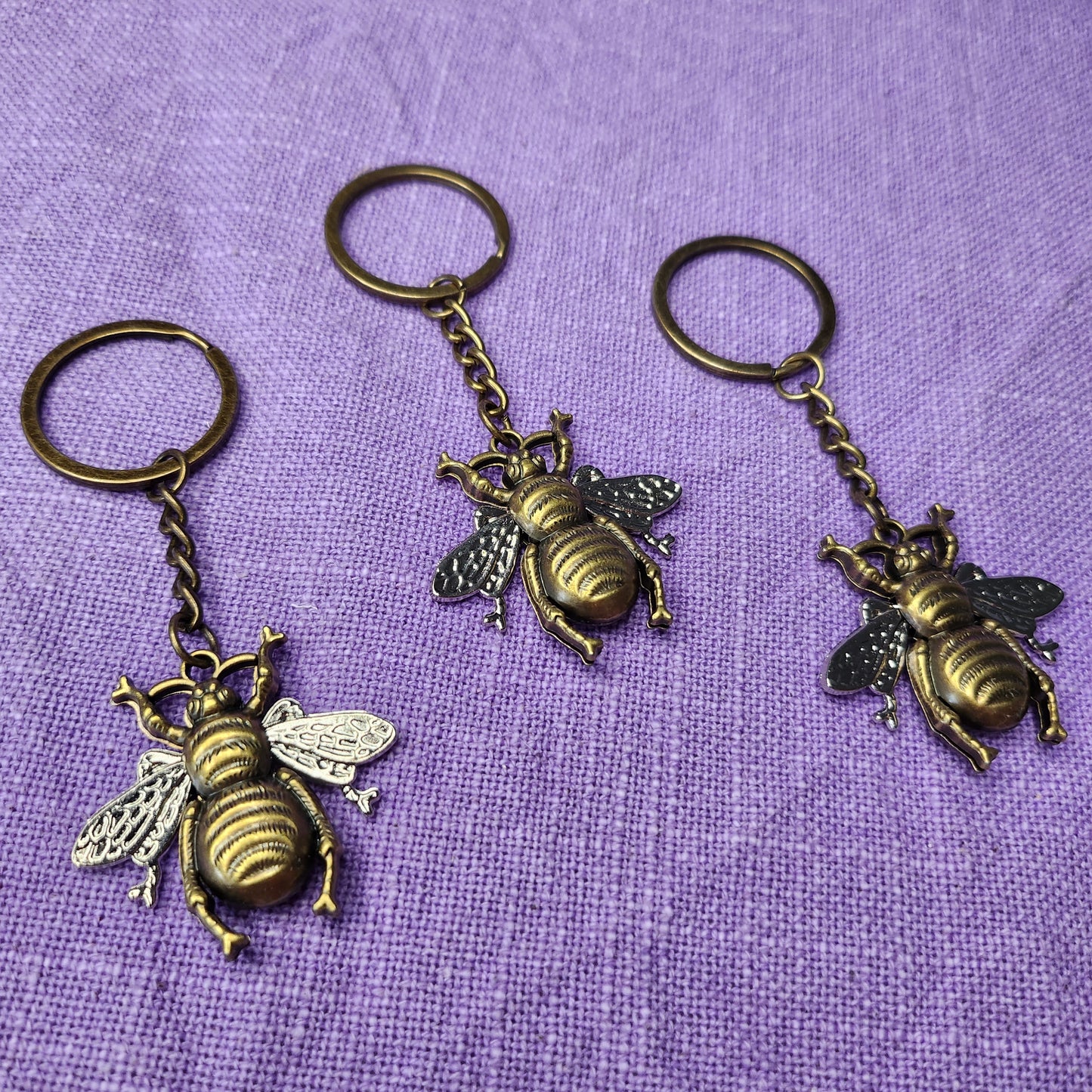 Vintage Style Bee Keychain