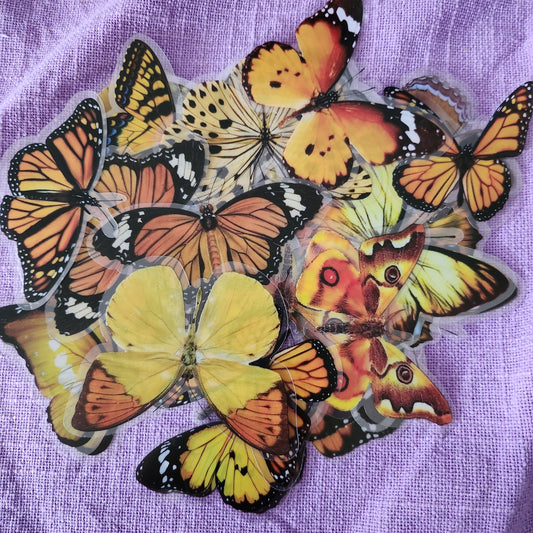 Extra Large Yellow And Orange Butterfly Stickers