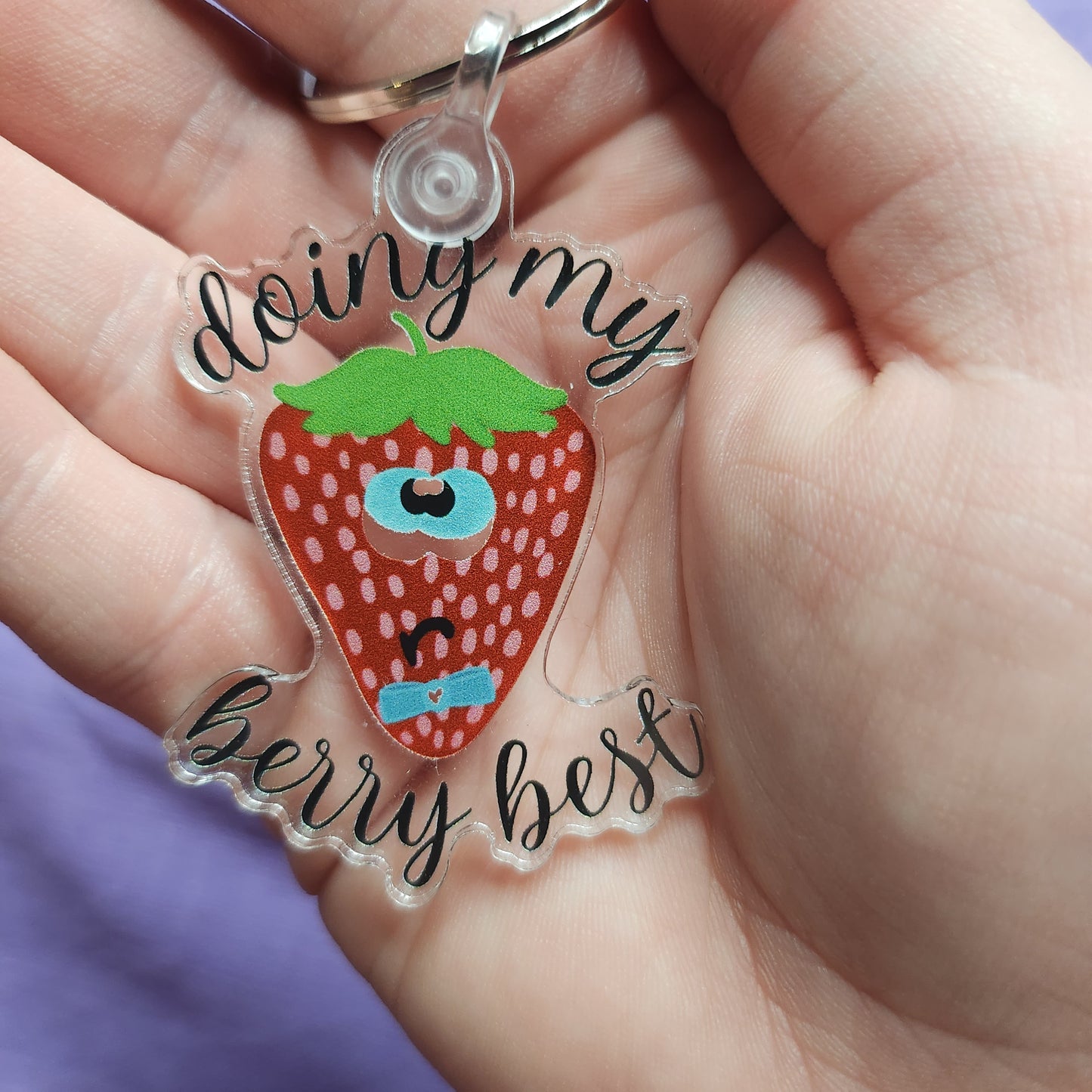 Doing My Berry Best Keychain