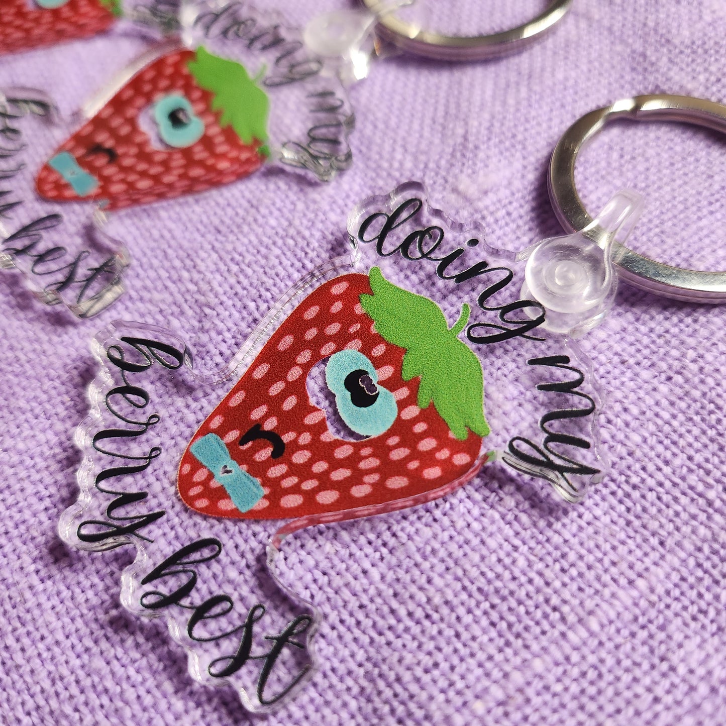 Doing My Berry Best Keychain