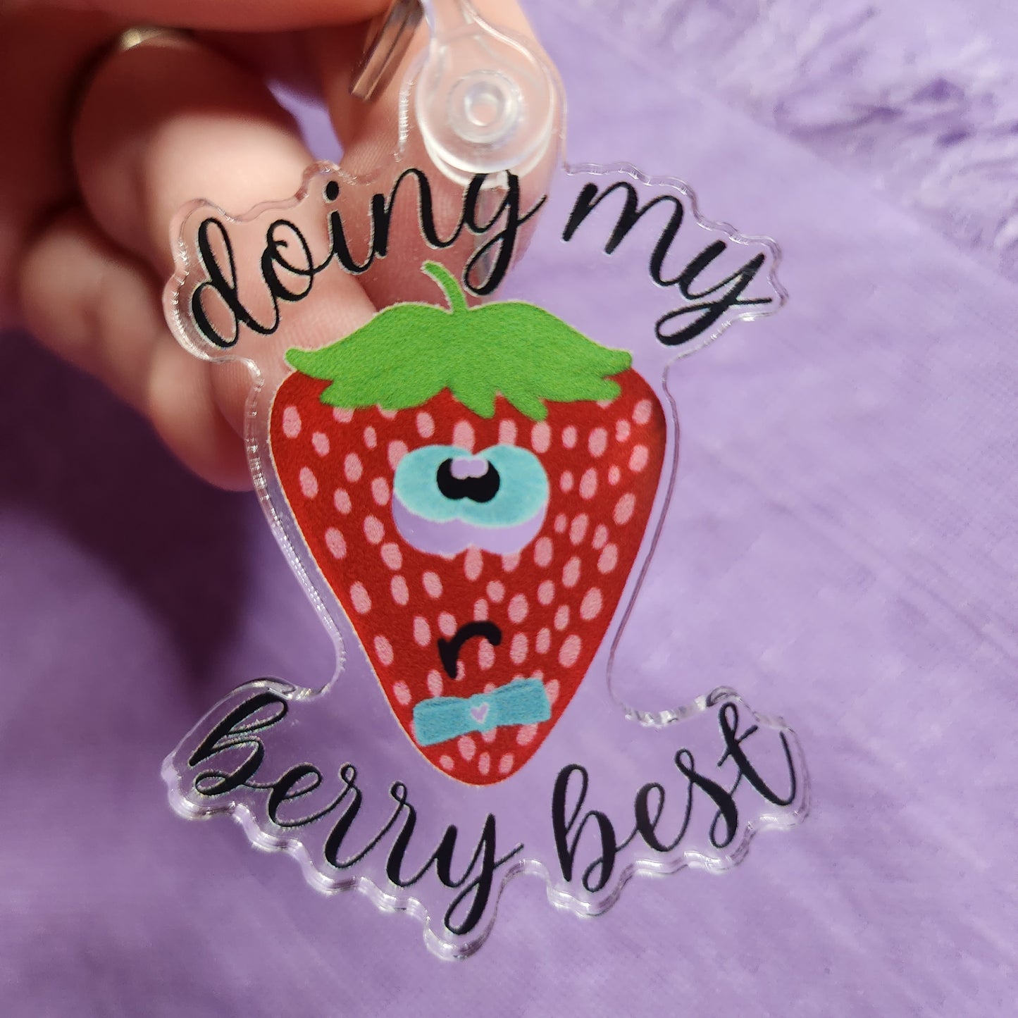 Doing My Berry Best Keychain