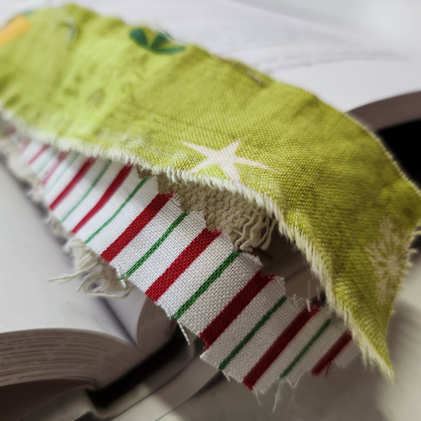 Cross Christmas Fabric Bookmark and Junk Journal Accessory