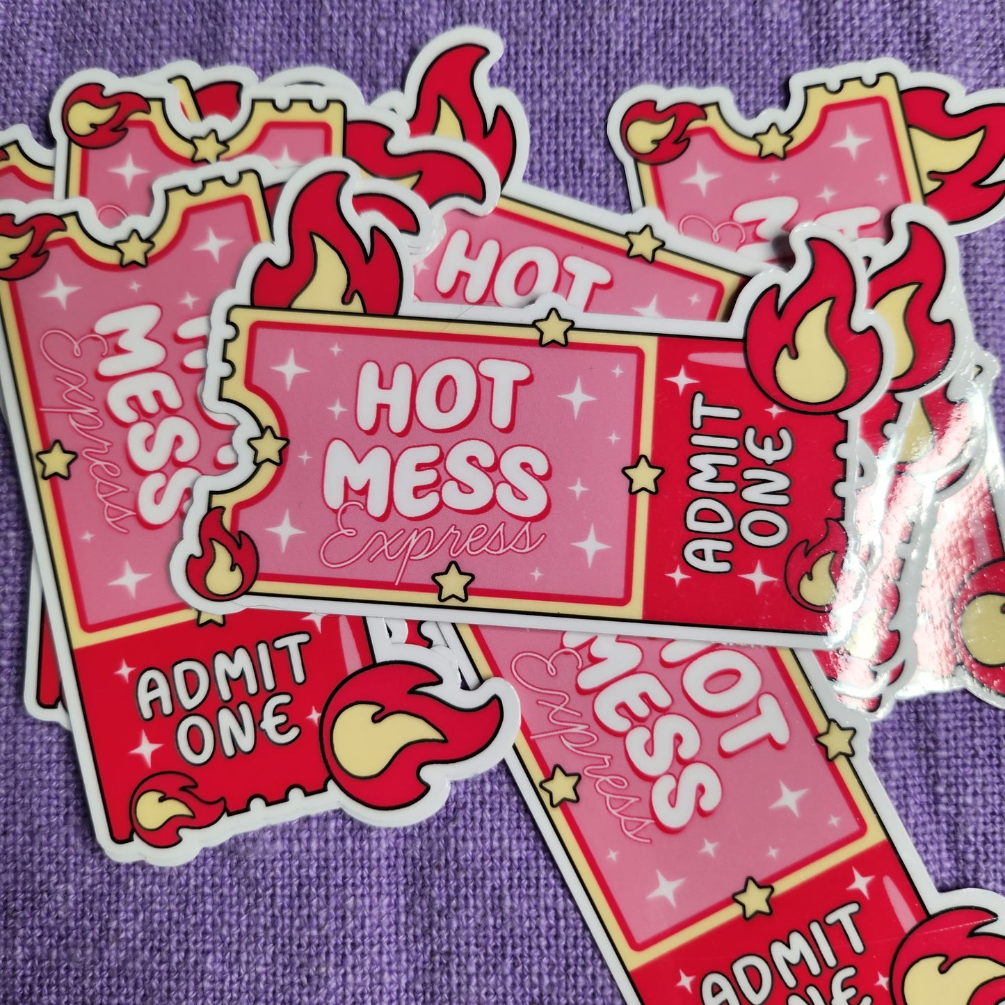 Hot Mess Express Ticket Sticker