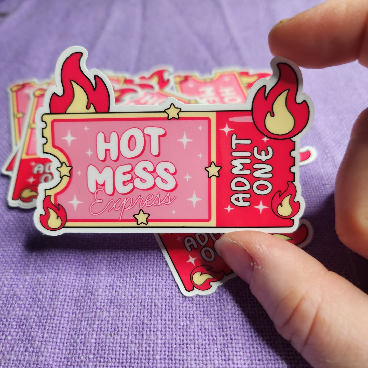 Hot Mess Express Ticket Sticker