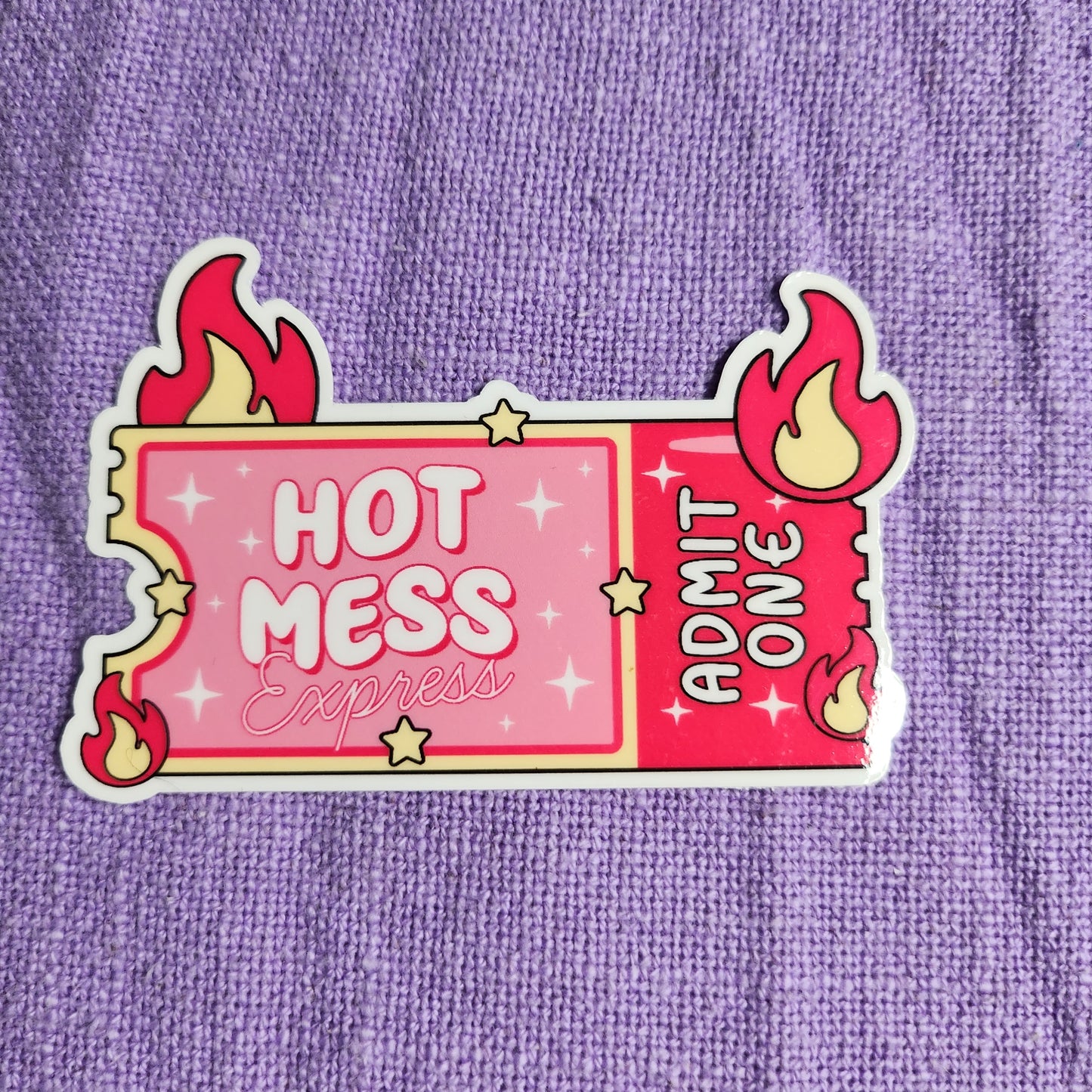 Hot Mess Express Ticket Sticker