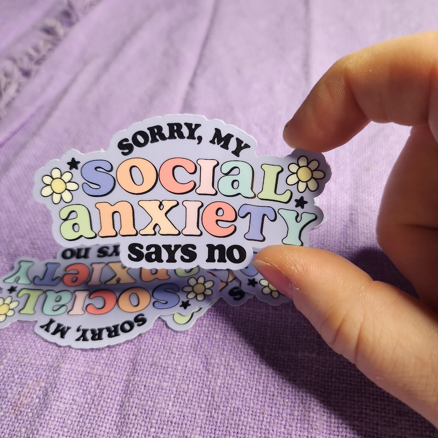 Sorry My Social Anxiety Says No Sticker