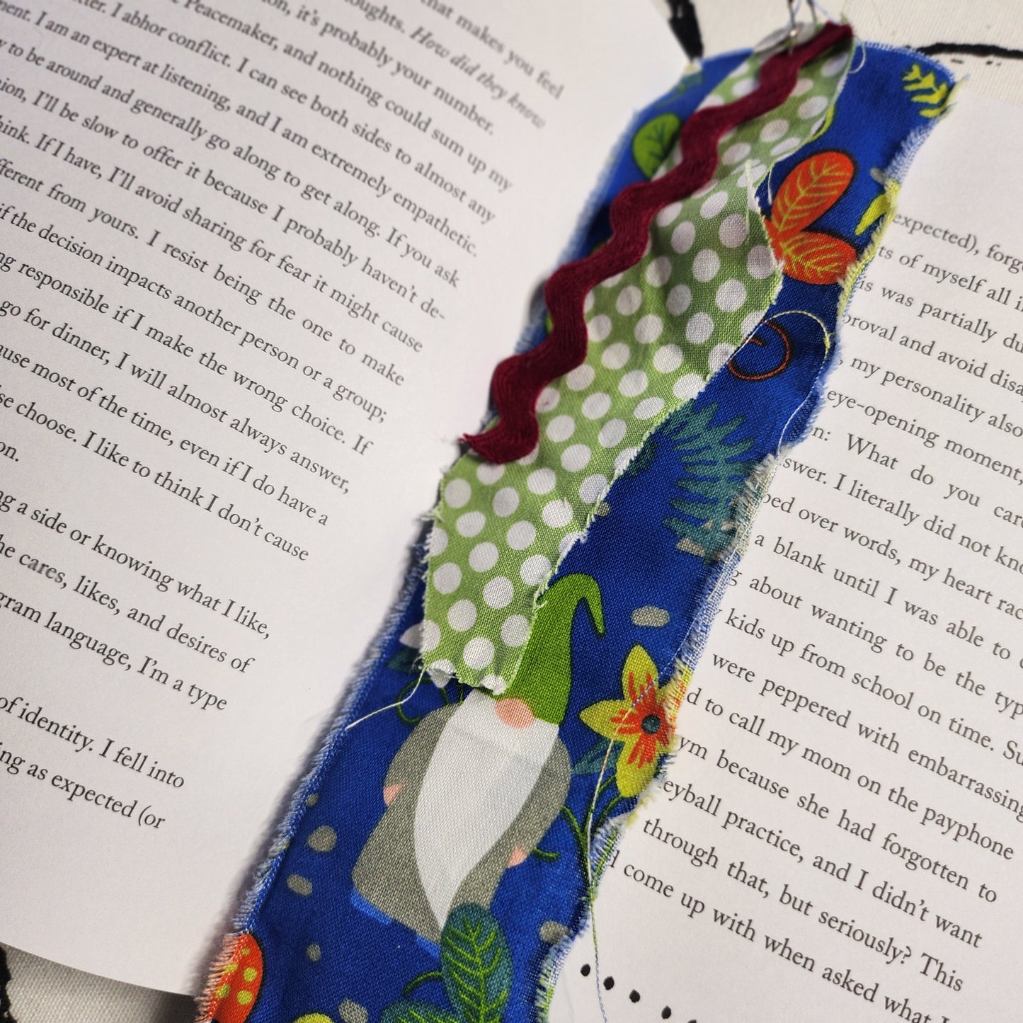 Gnome Fabric Tassell / Bookmark