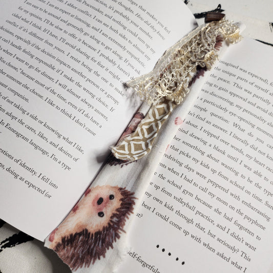 Hedge Hog Fabric Bookmarks