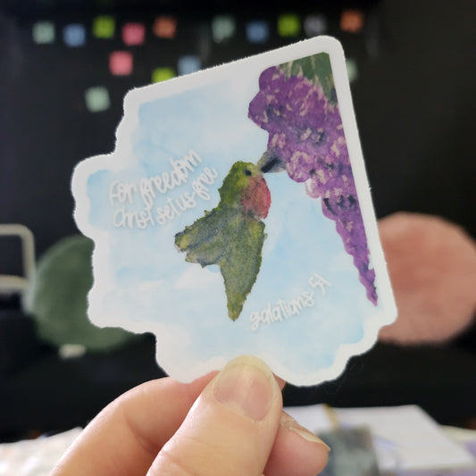 For Freedom Christ Set Us Free Sticker