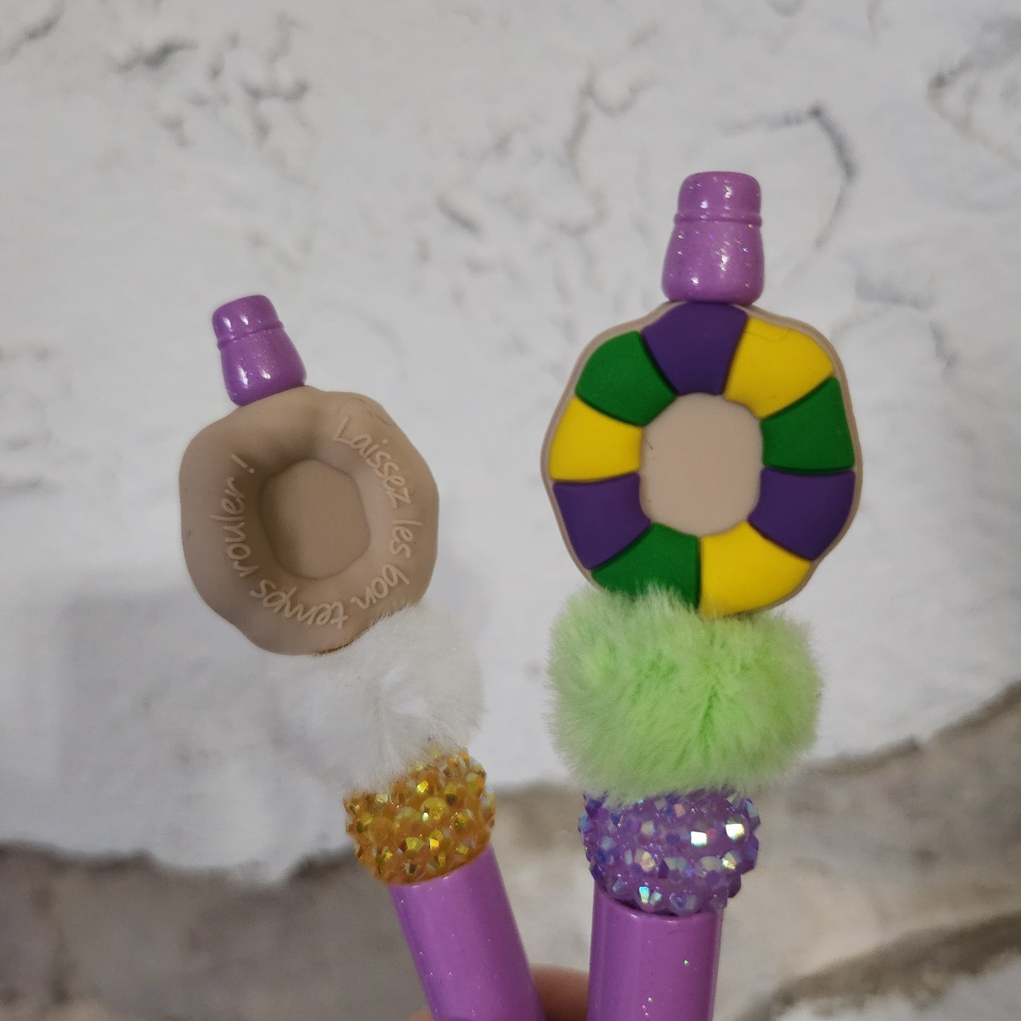 King Cake Beaded Pens