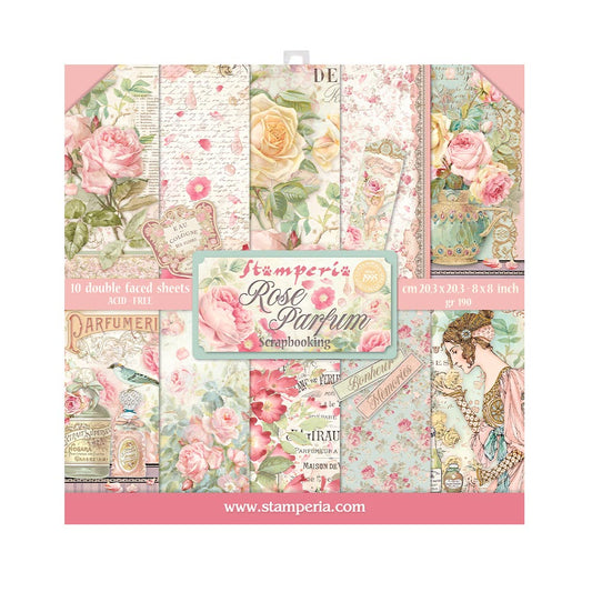 Rose Parfum 8x8 Paper Pad - Stamperia