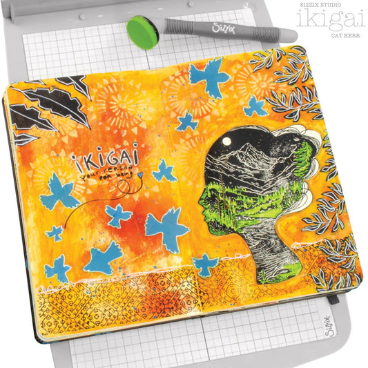 Sizzix Studio Stamps Set 5PK / 3PK Stencils - Ikigai By Cat Kerr
