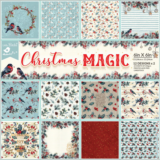 Little Birdie | Christmas Magic | 6x6 Cardstock Paper Pack