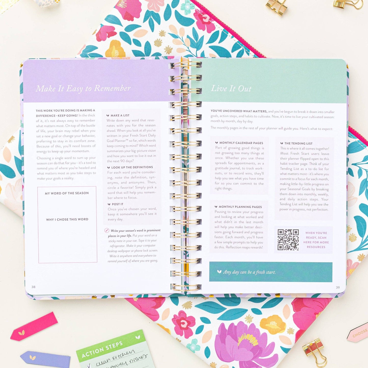 Fresh Start Daily Goal Planner® | Lilac Blooms